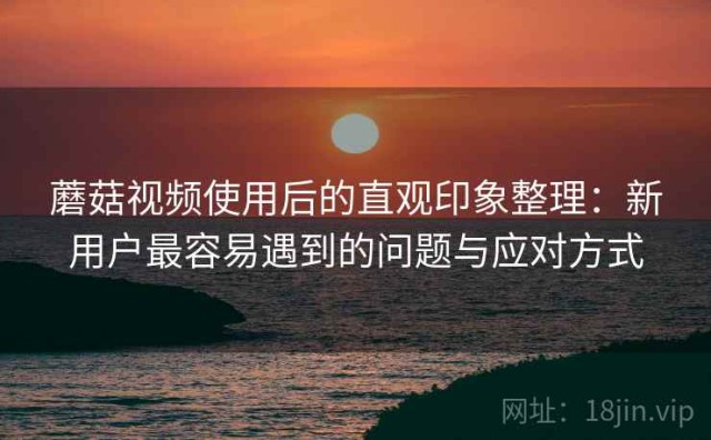 蘑菇视频使用后的直观印象整理：新用户最容易遇到的问题与应对方式