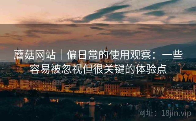 蘑菇网站｜偏日常的使用观察：一些容易被忽视但很关键的体验点