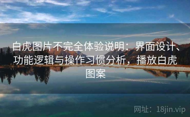 白虎图片不完全体验说明：界面设计、功能逻辑与操作习惯分析，播放白虎图案