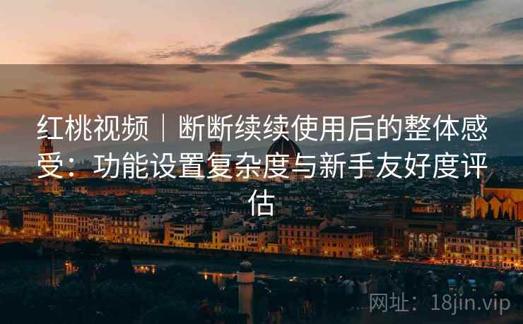 红桃视频｜断断续续使用后的整体感受：功能设置复杂度与新手友好度评估