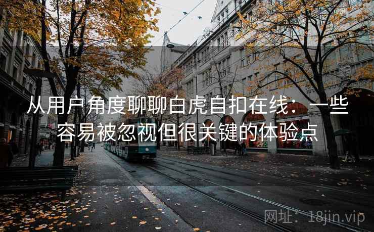 从用户角度聊聊白虎自扣在线:一些容易被忽视但很关键的体验点 从用户角度聊聊白虎自扣在线:一些容易被忽视但很关键的体验点