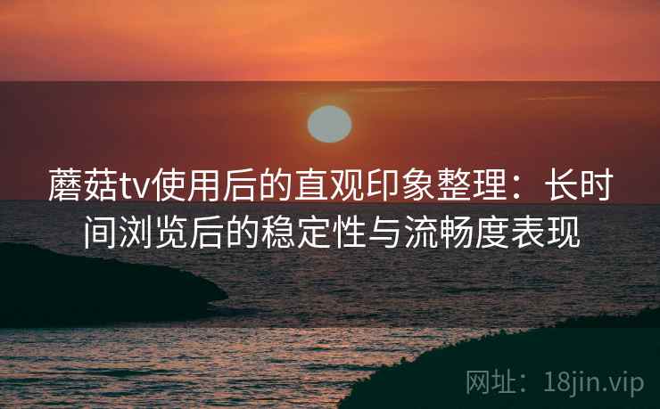 蘑菇tv使用后的直观印象整理：长时间浏览后的稳定性与流畅度表现