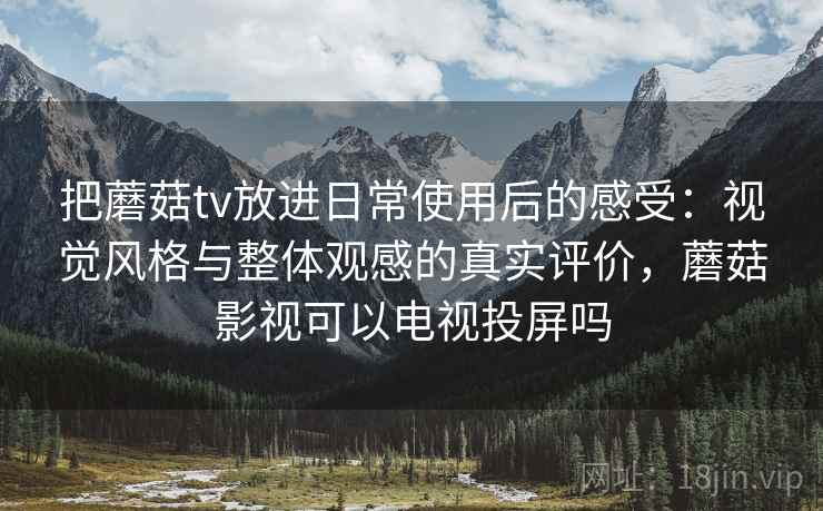 把蘑菇tv放进日常使用后的感受：视觉风格与整体观感的真实评价，蘑菇影视可以电视投屏吗