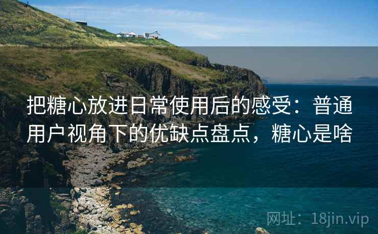 把糖心放进日常使用后的感受：普通用户视角下的优缺点盘点，糖心是啥
